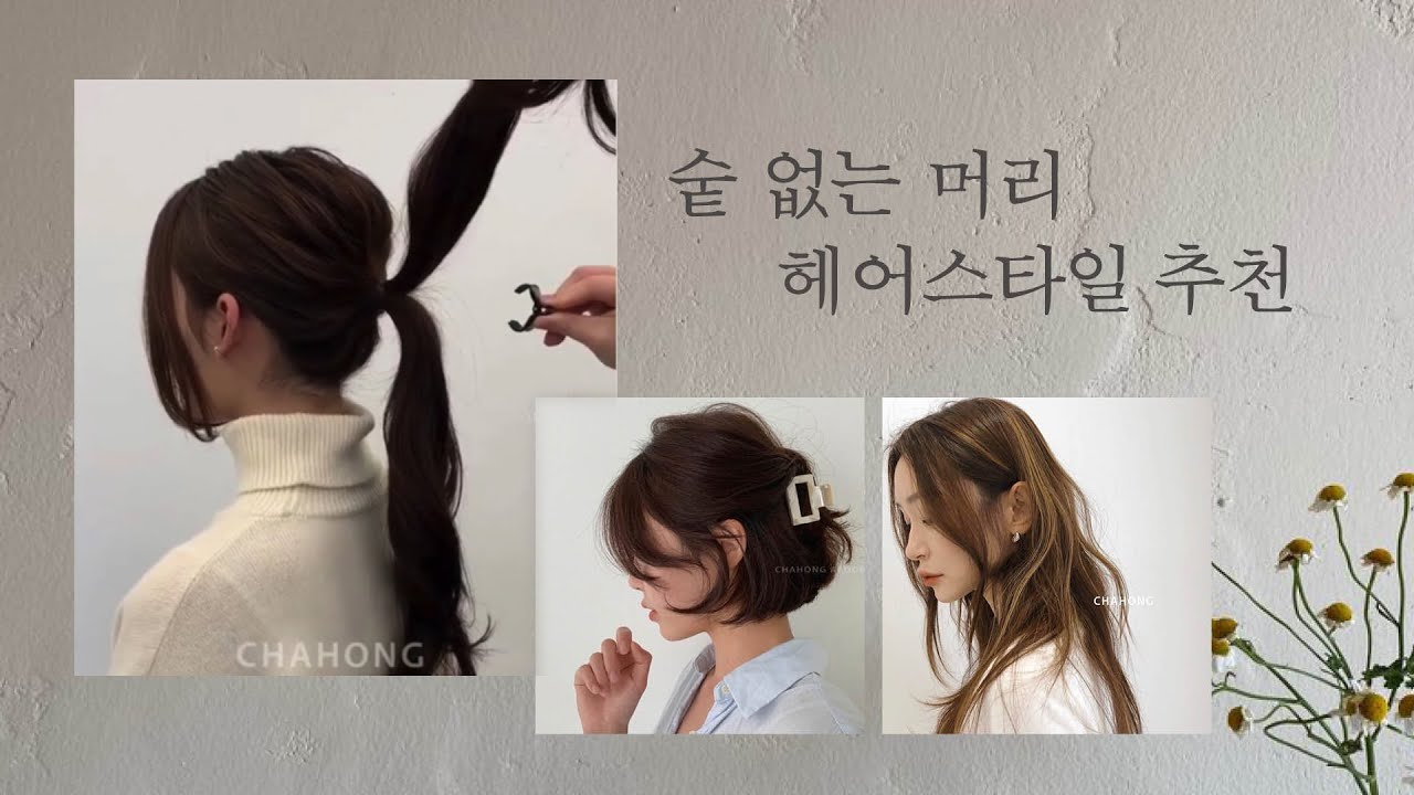 차홍뷰티] 숱없는 머리 헤어스타일 추천 | Thin Hair Hairstyles - Youtube